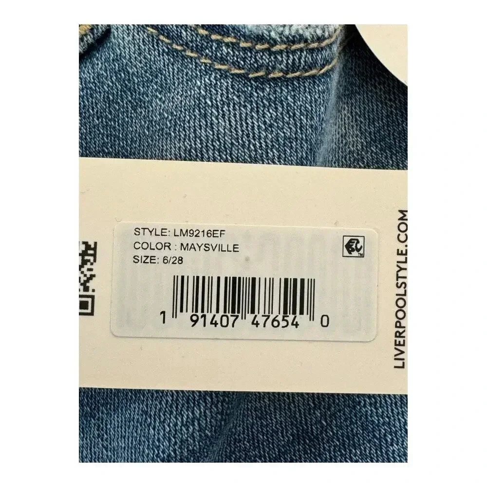 NEW Liverpool Women's Kristy Hi-Rise Shorts Blue Size 6 (28) Summer Casual NWT - Picture 6 of 8